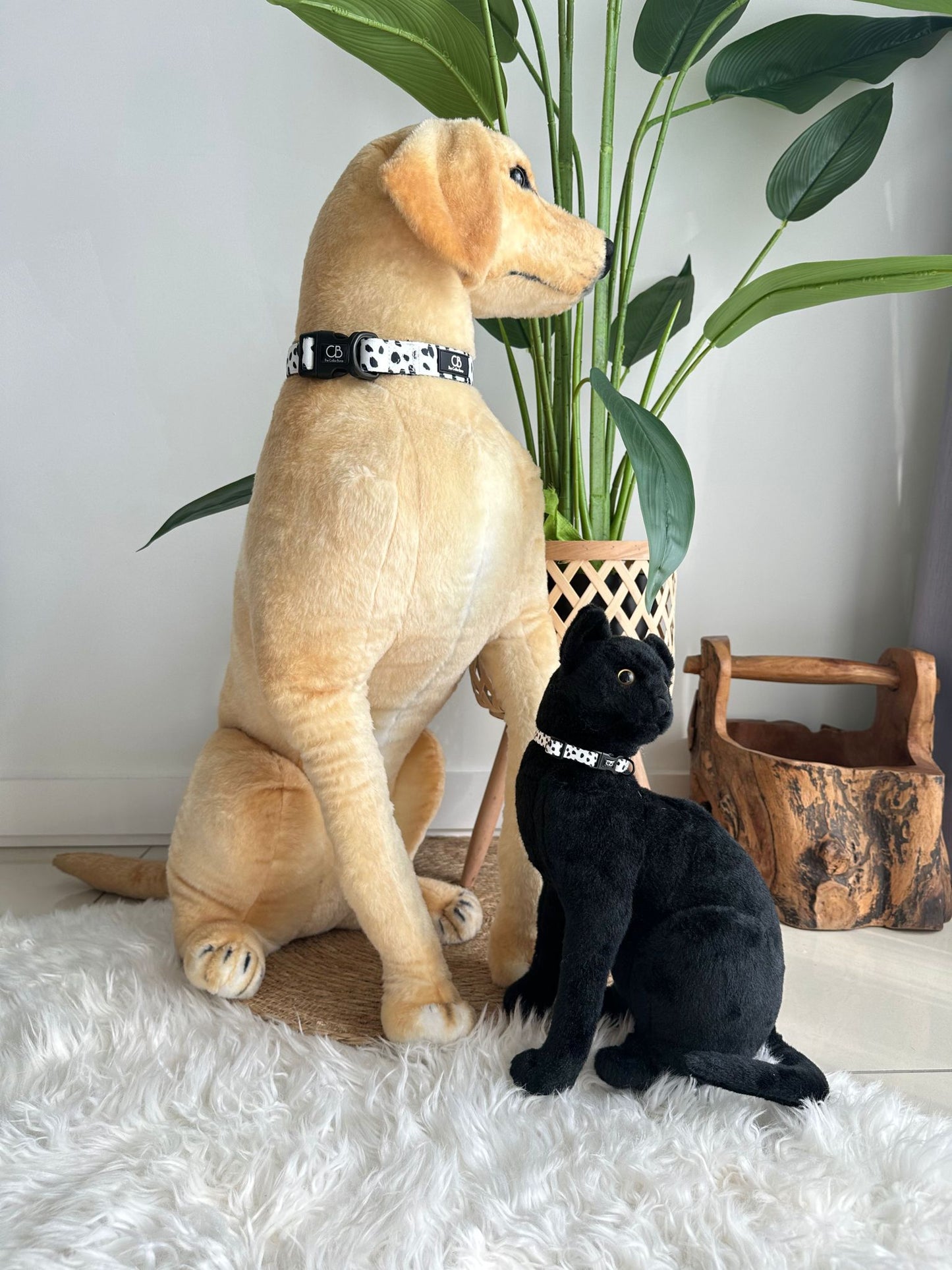 Halston Adjustable Pet Collar in Dalmatian