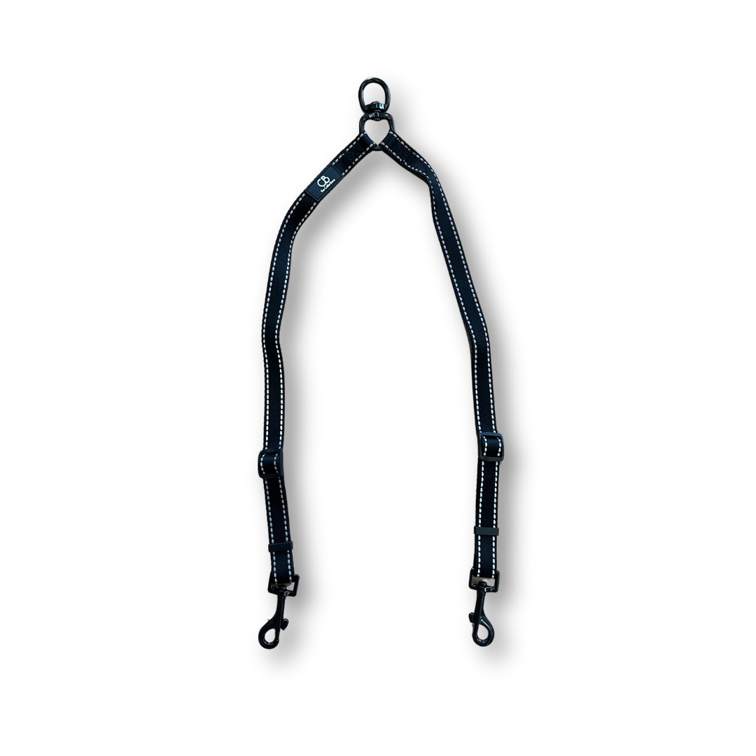 Halston Coupler in Black with Reflective Stitching