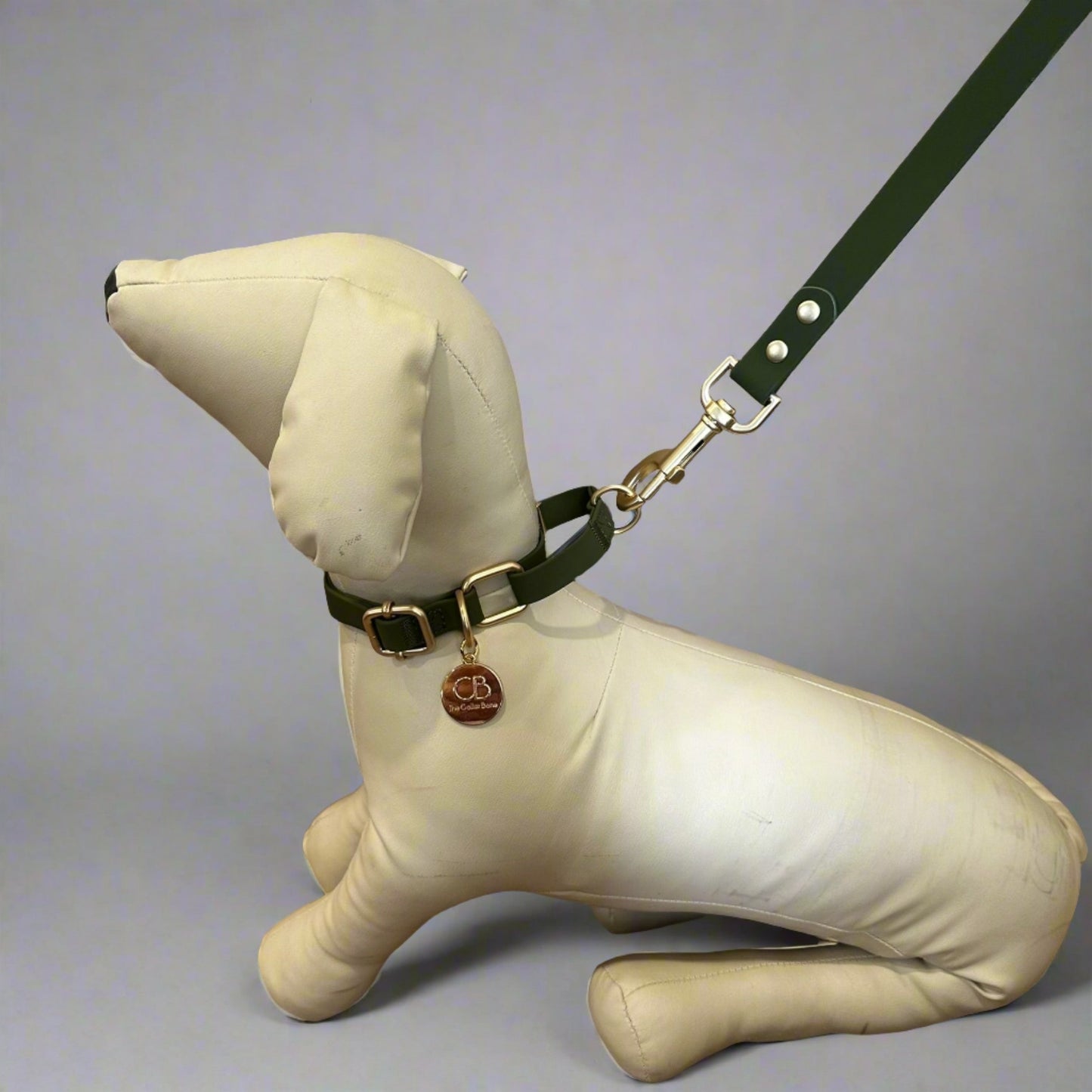 Oceane Waterproof Martingale Collar in Khaki Green