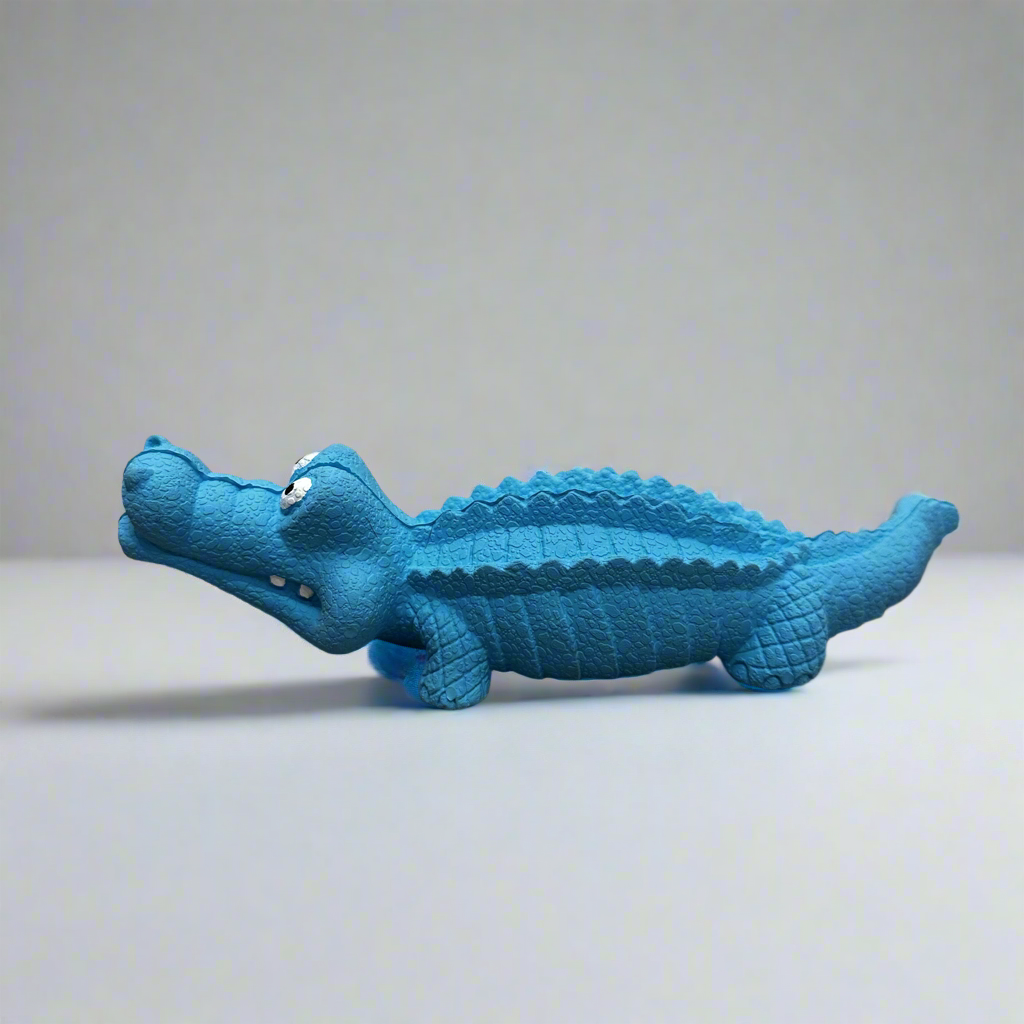 Winter the Blue Alligator TPR Rubber Chew Toy