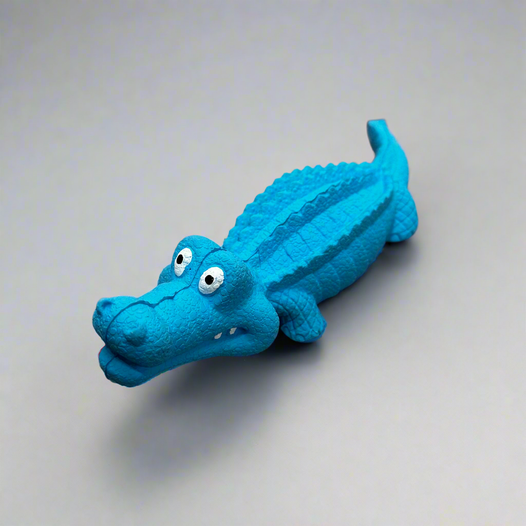 Winter the Blue Alligator TPR Rubber Chew Toy