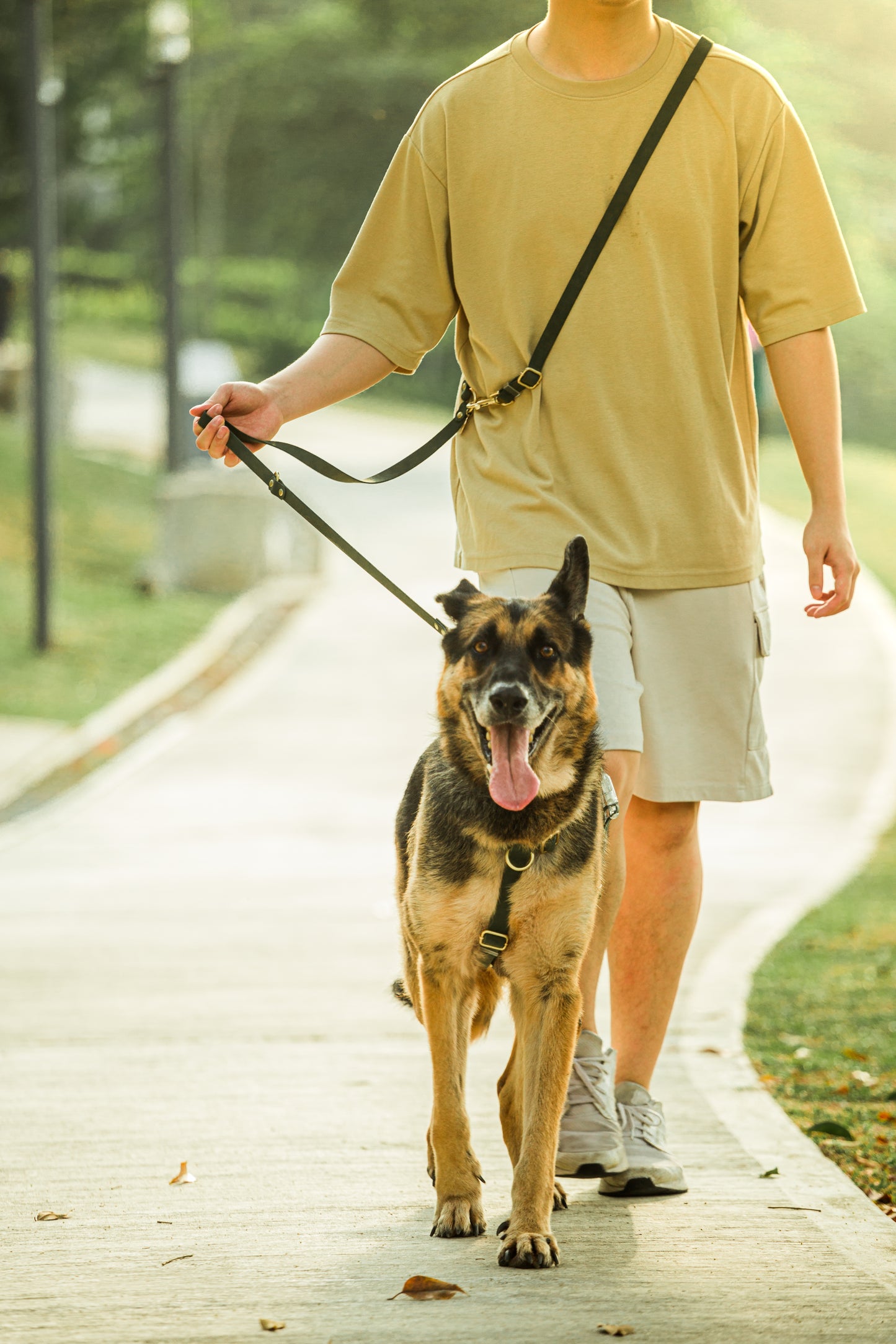 Oceane Waterproof Multiway Leash - Khaki Green