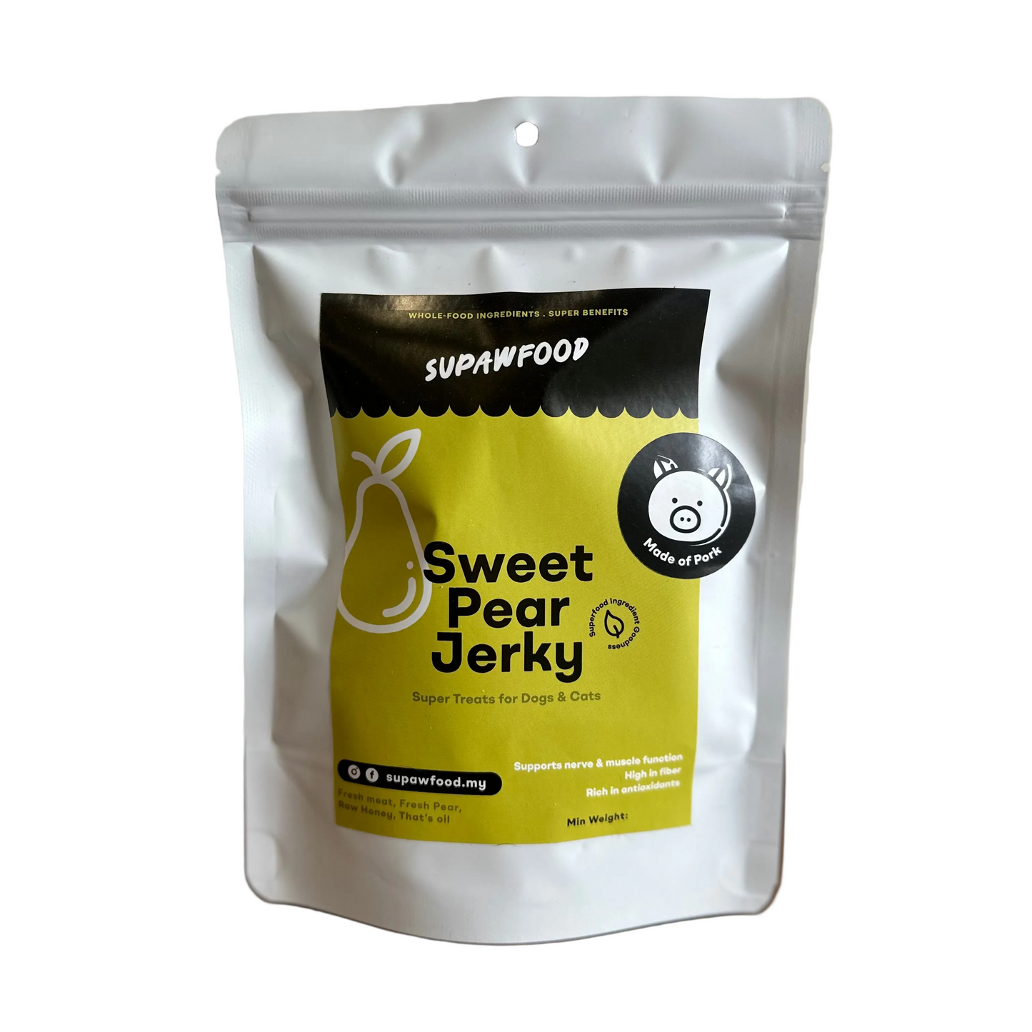 SUPAWFOOD PORK JERKY - SWEET PEAR (50g)