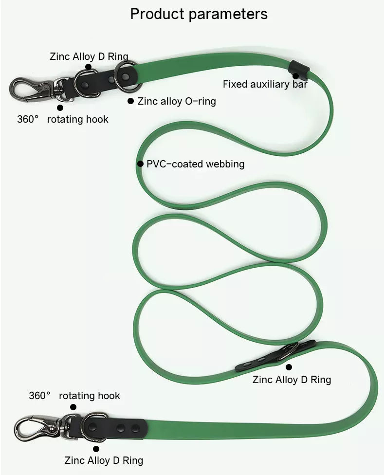 Stark Waterproof Multi-Function Dog Leash in Blue