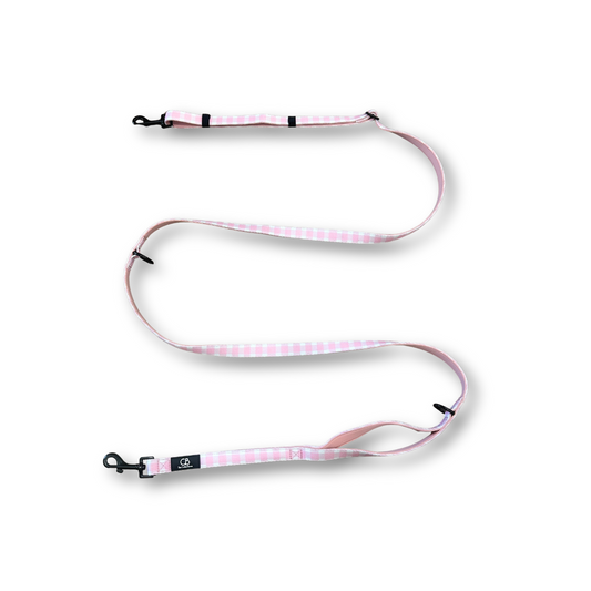 Brighton Multiway Handsfree Leash in Penelope Pink (Gingham)