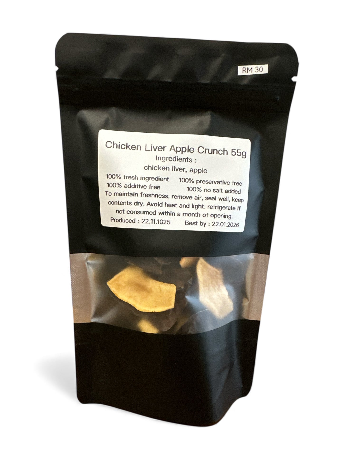 Woof Pantry Chicken Liver Apple Crunch 55g