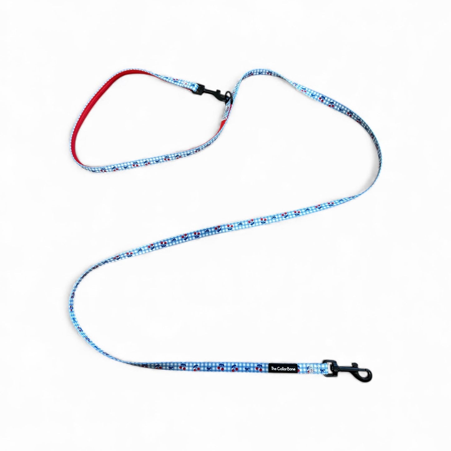 Teeny back-to-basic Leash in Cherry Checks