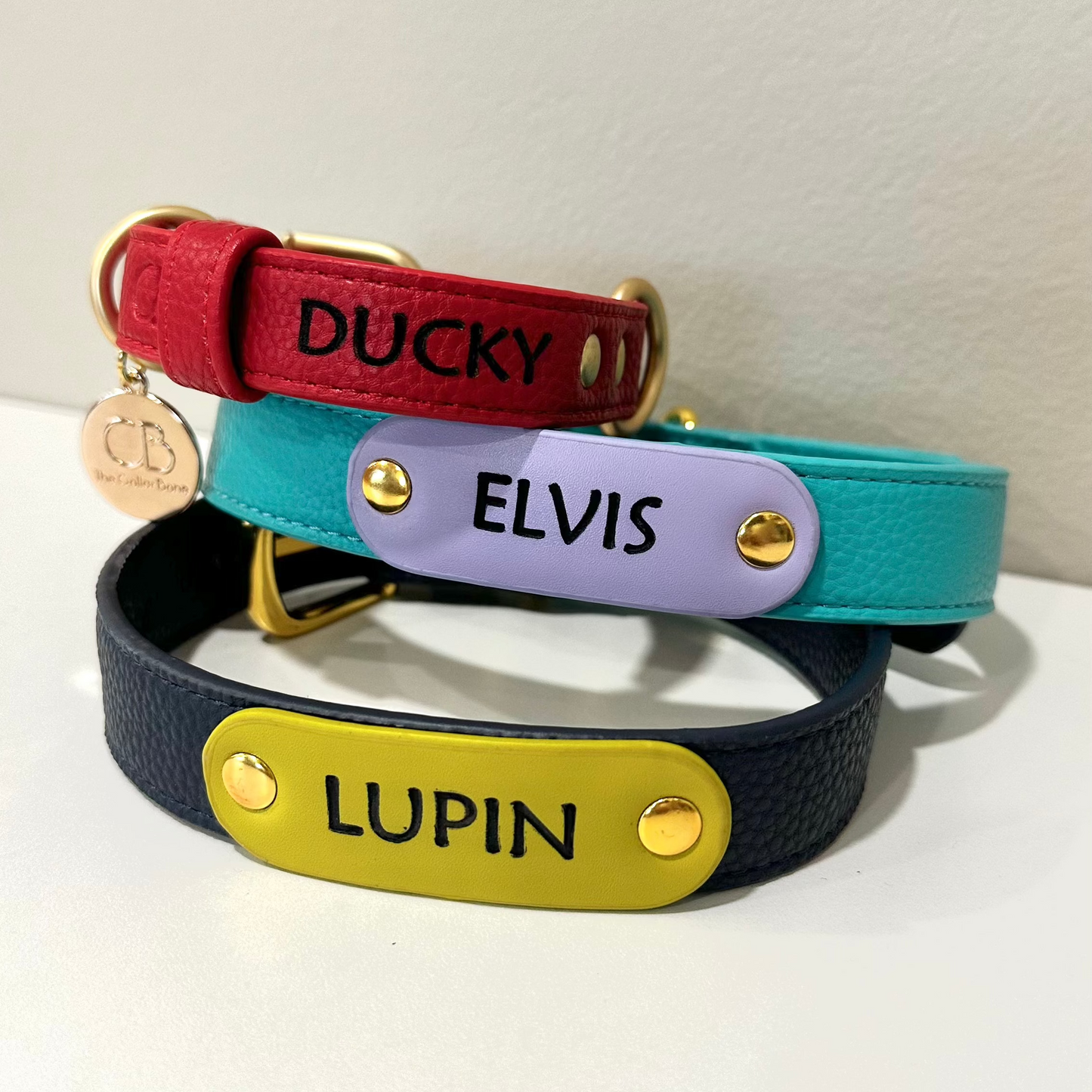 Zuri Faux Leather Cat/Dog Collar in Turquoise