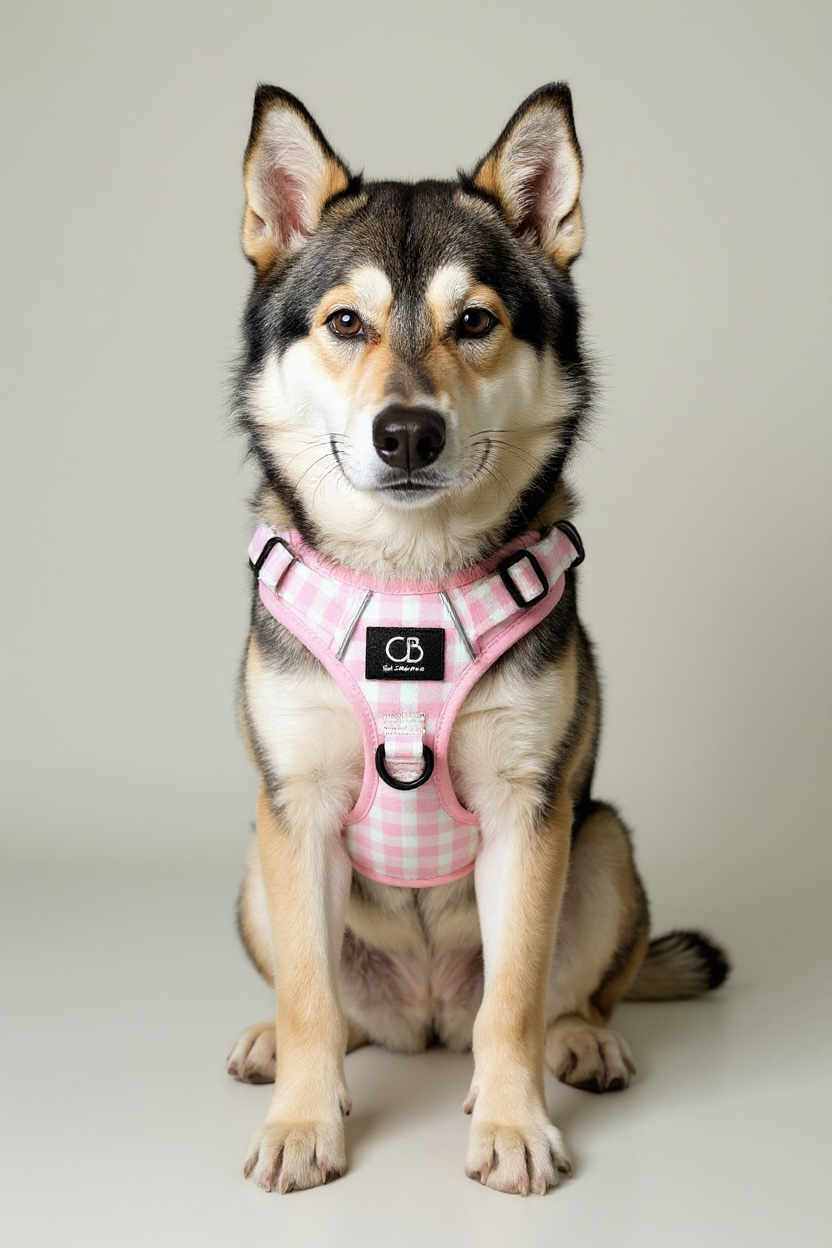 Oxford Active No-Pull Harness in Penelope Pink (Gingham)