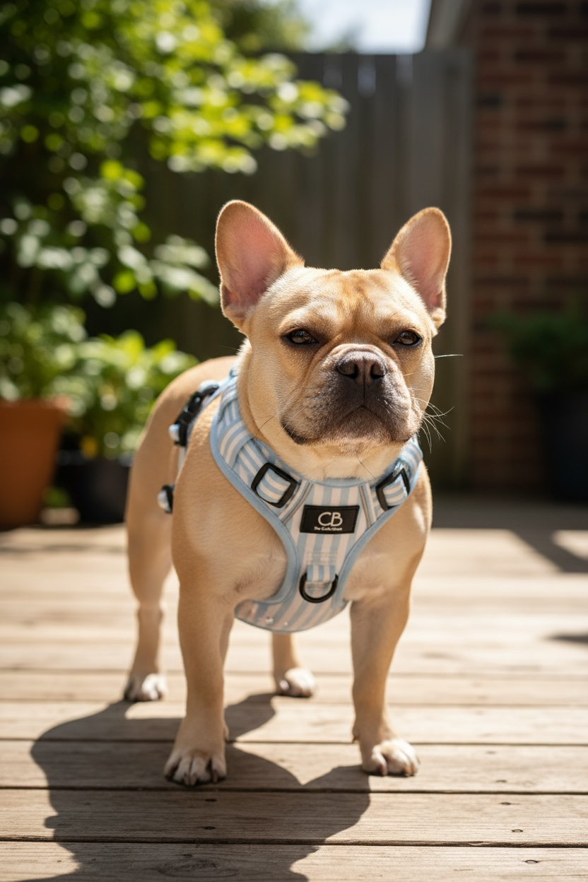 Oxford Active No-Pull Harness in Coastal Blue (Stripes)