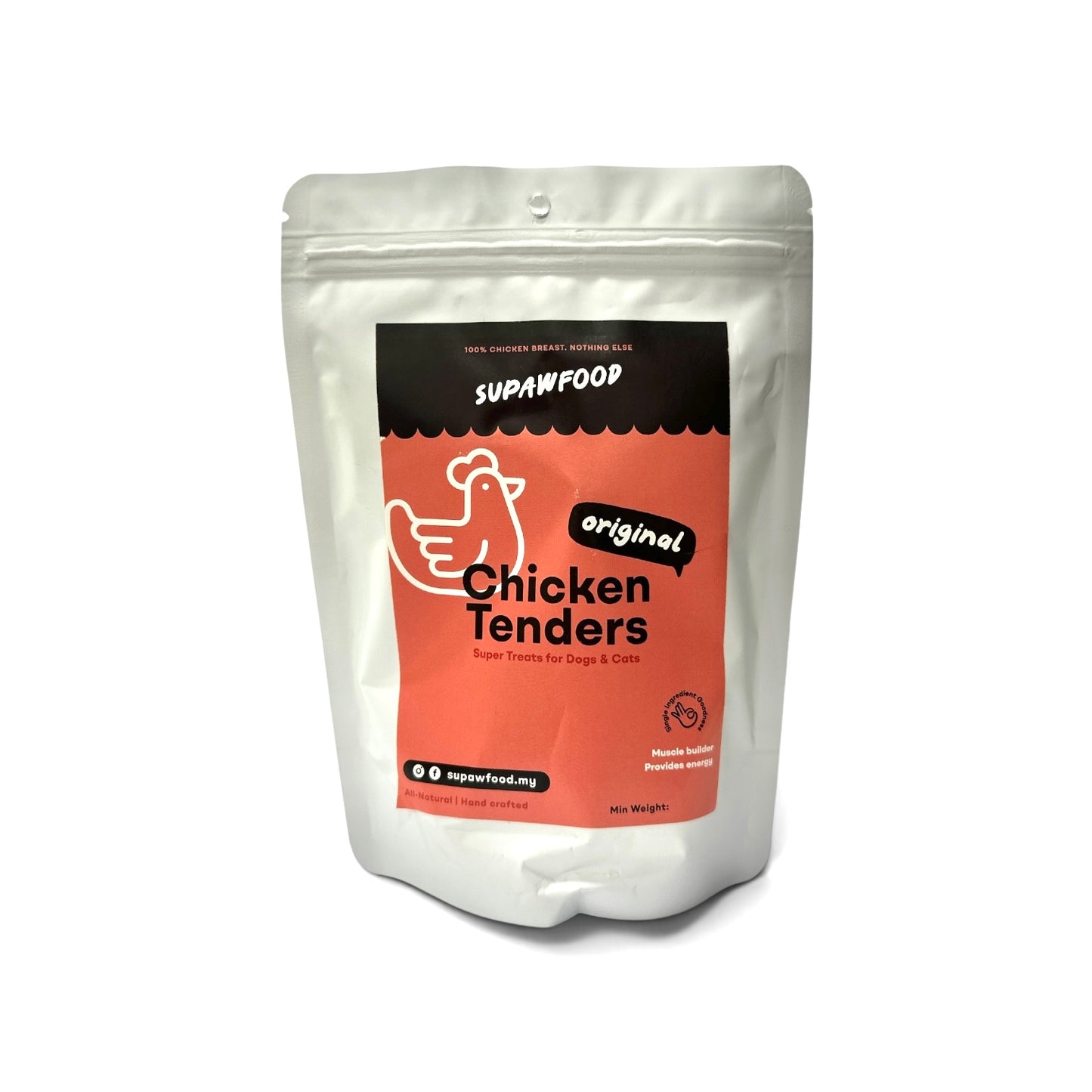 SUPAWFOOD CHICKEN JERKY - CHICKEN TENDERS (50g)