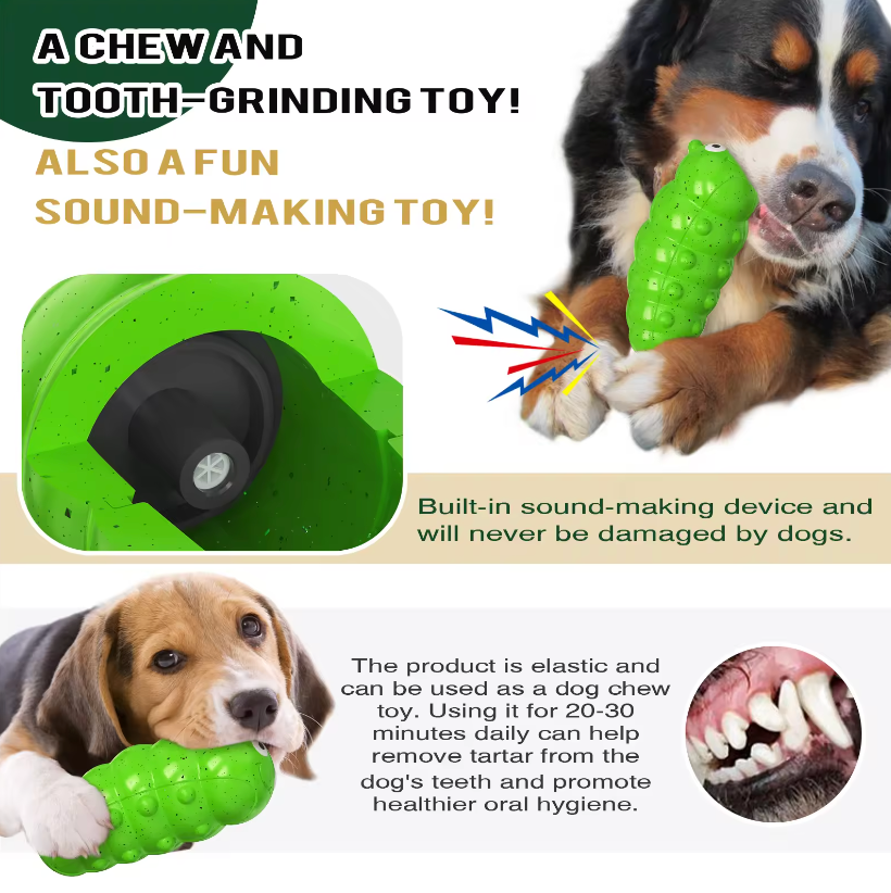 Caterpillar TPR Rubber Chew Toy