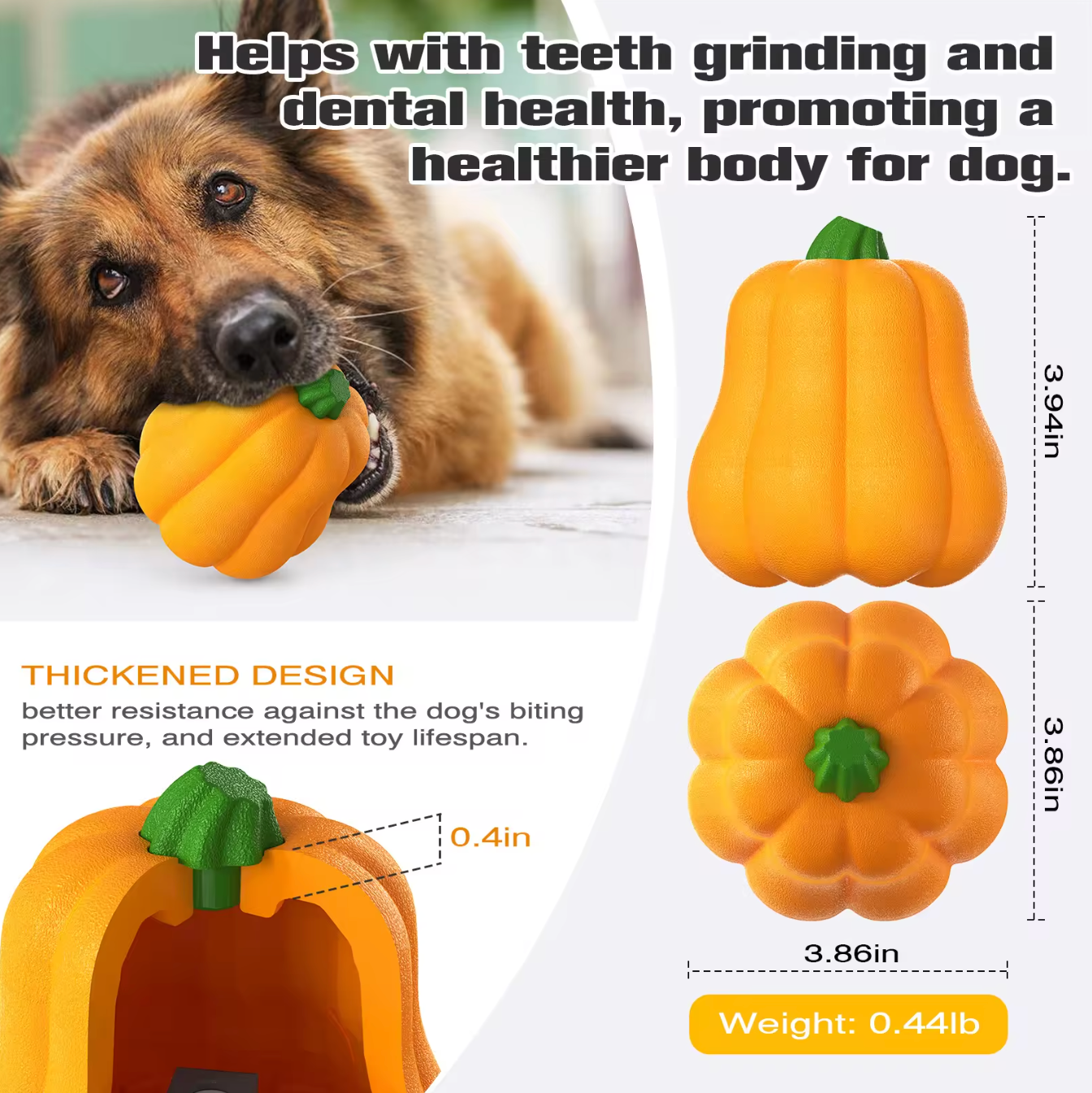 Pumpkin TPR Rubber Chew Toy