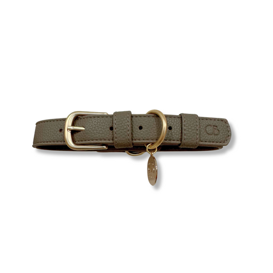 Zaara Vegan Leather Cat/Dog Collar in Tan Brown