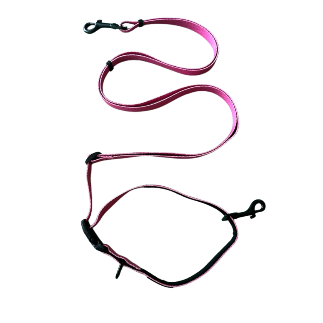 Oxford Multiway Handsfree Leash in Metamorphosis Summer Pink
