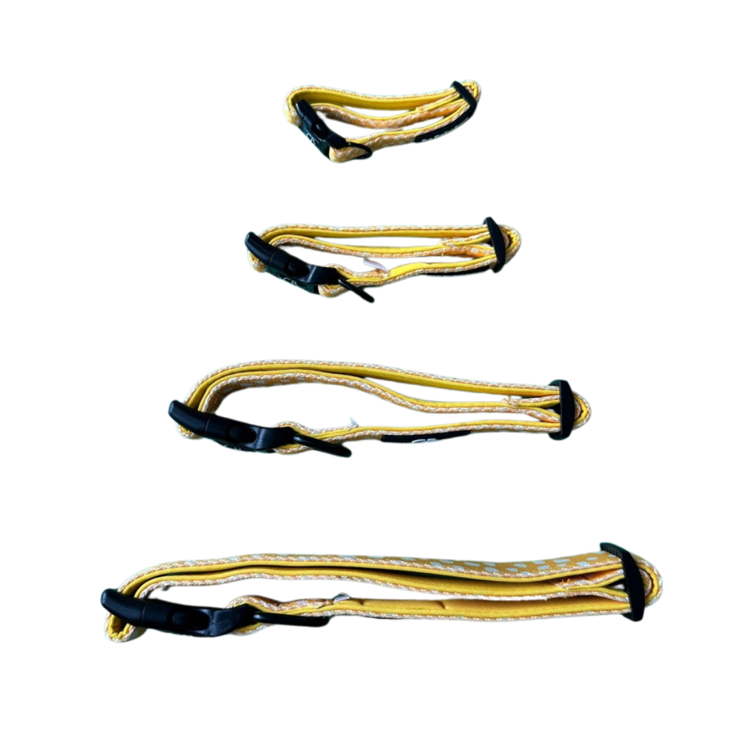 Halston Adjustable Pet Collar in Mustard & Mayo