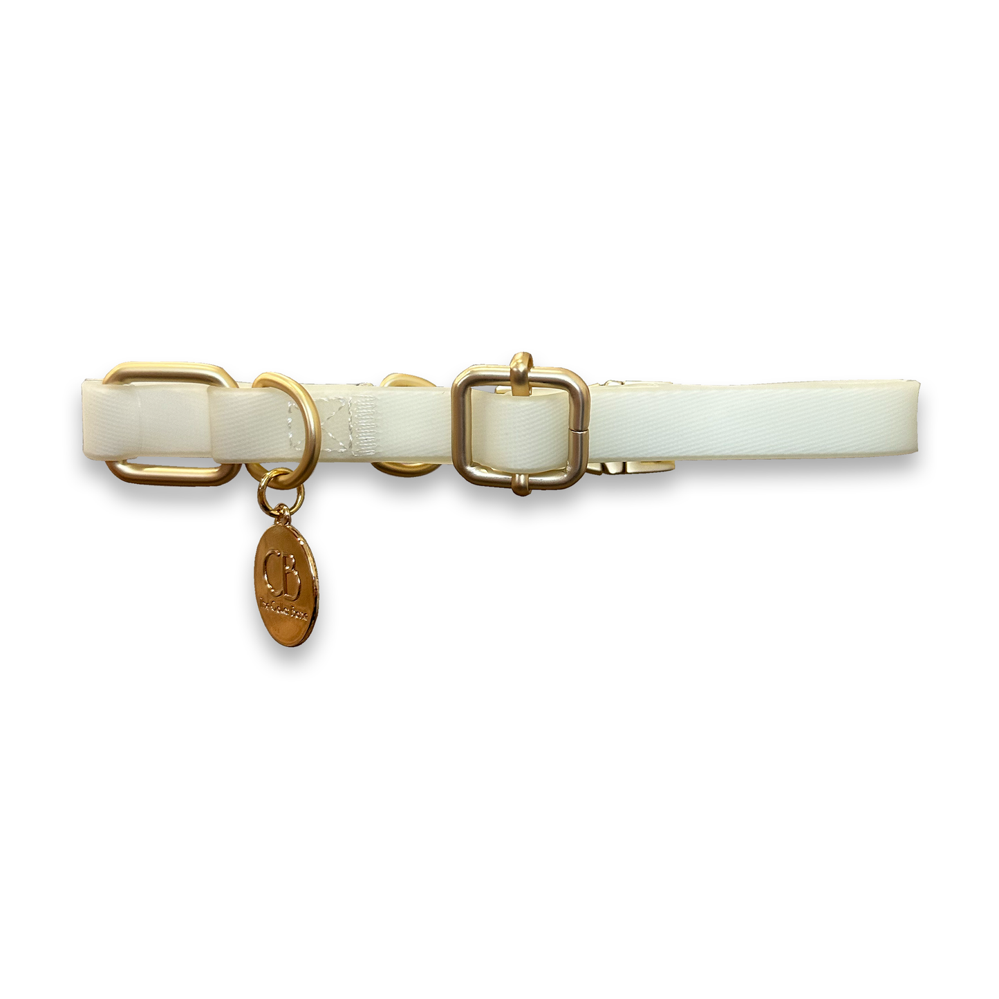 Oceane Waterproof Martingale Collar in Ivory White/Glow in the Dark
