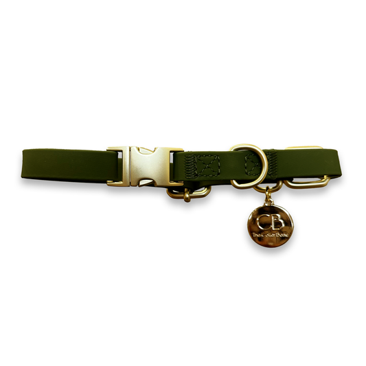 Oceane Waterproof Martingale Collar in Khaki Green