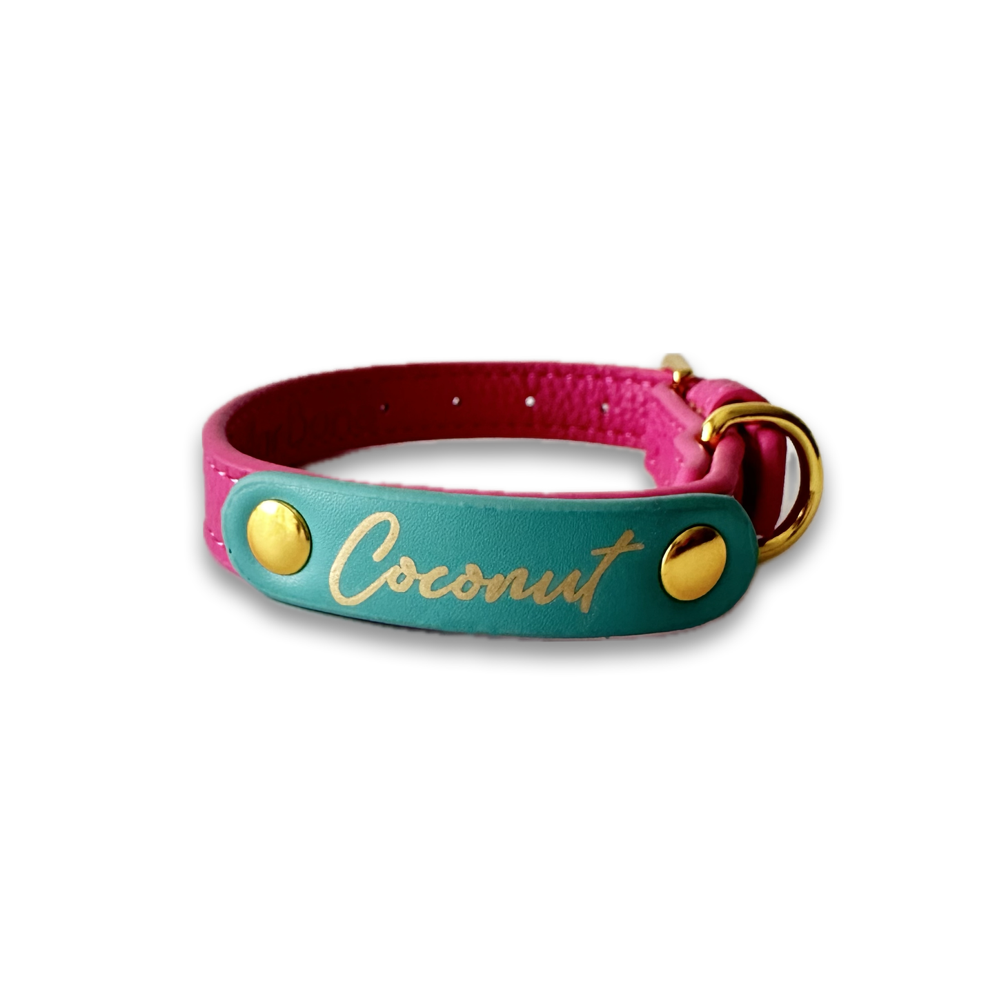 Zuri Faux Leather Cat/Dog Collar in Hot Pink