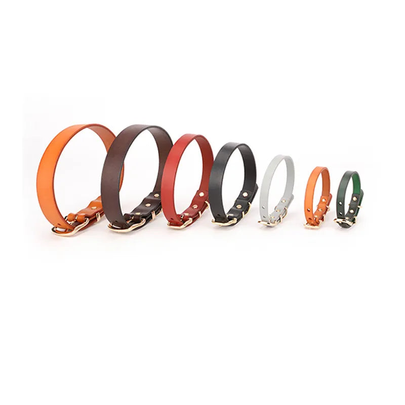 Charly Leather Collar in Grey