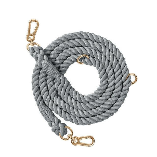 Six-way Handsfree Rope Leash in Concrete Grey
