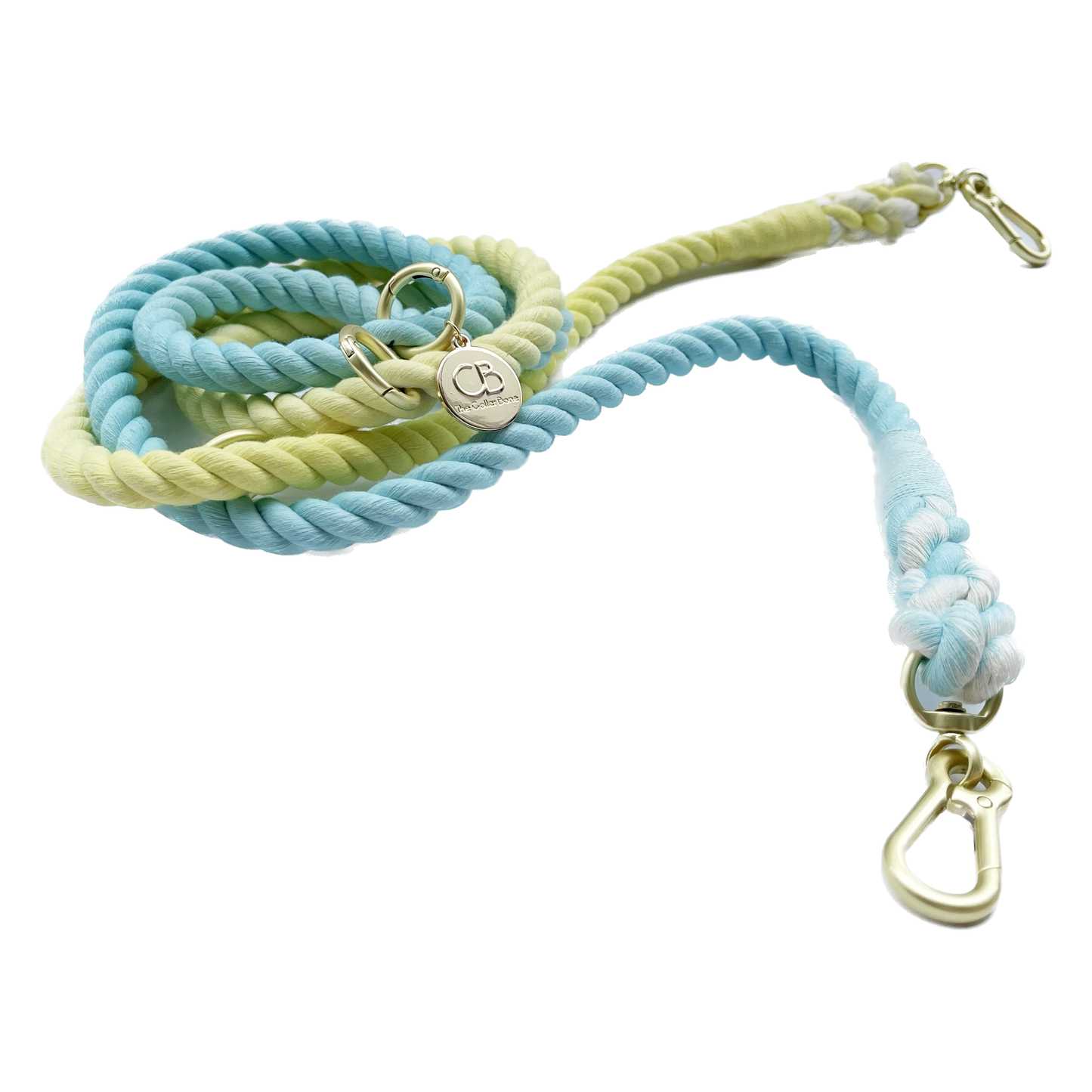 Multiway Handsfree Training Rope Leash in Bubblegum Blue and Yellow
