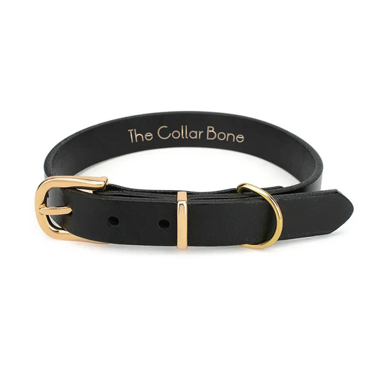 Charly Leather Collar in Black