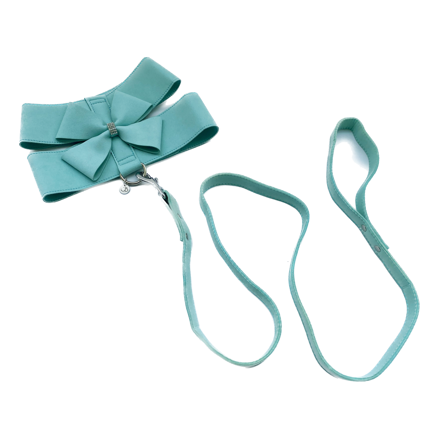 Crystal Cat/Dog Harness and Leash Set in Blue