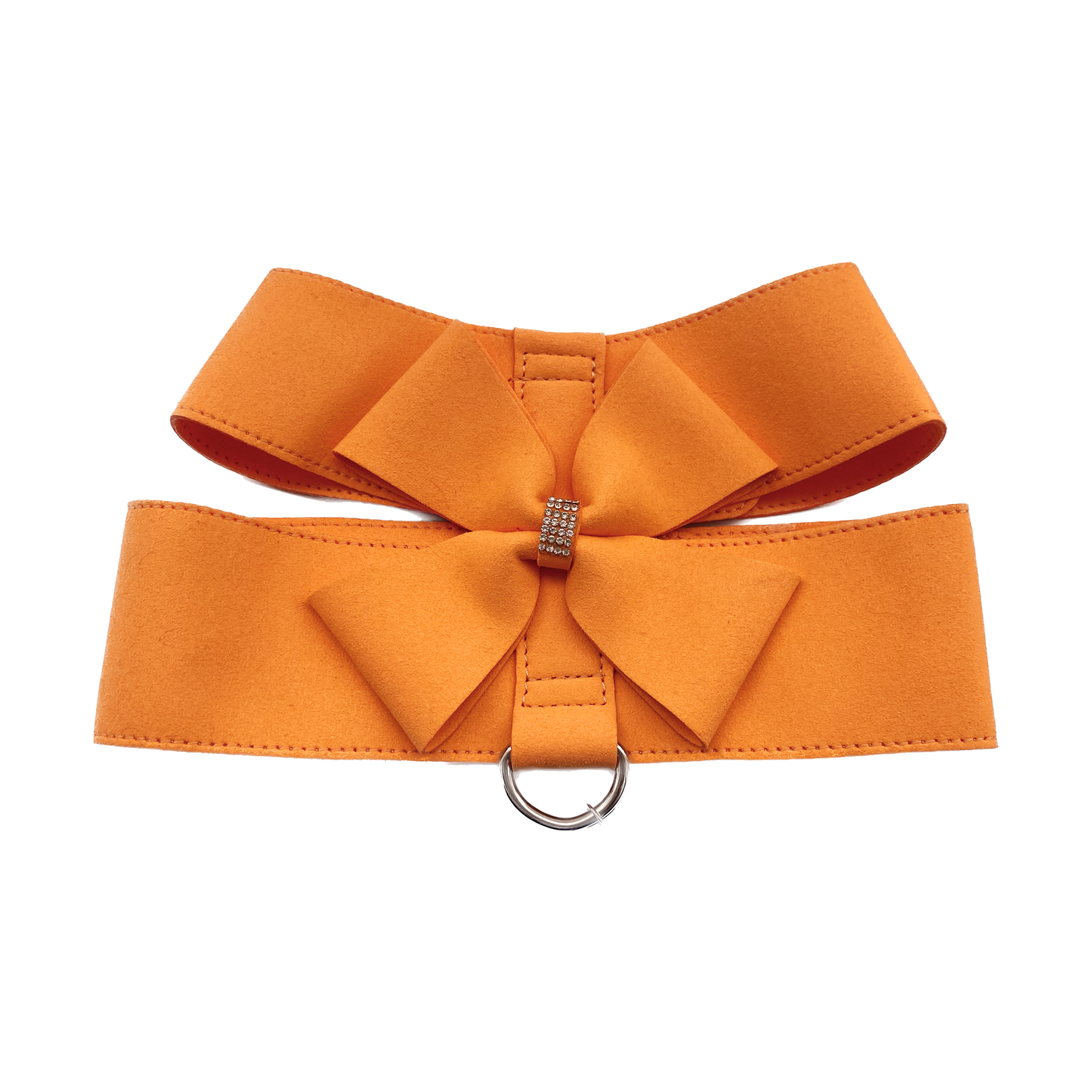Crystal Cat/Dog Harness and Leash Set in Orange
