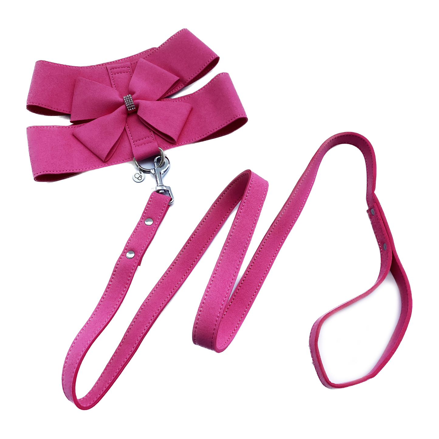 Crystal Cat/Dog Harness and Leash Set in Pink