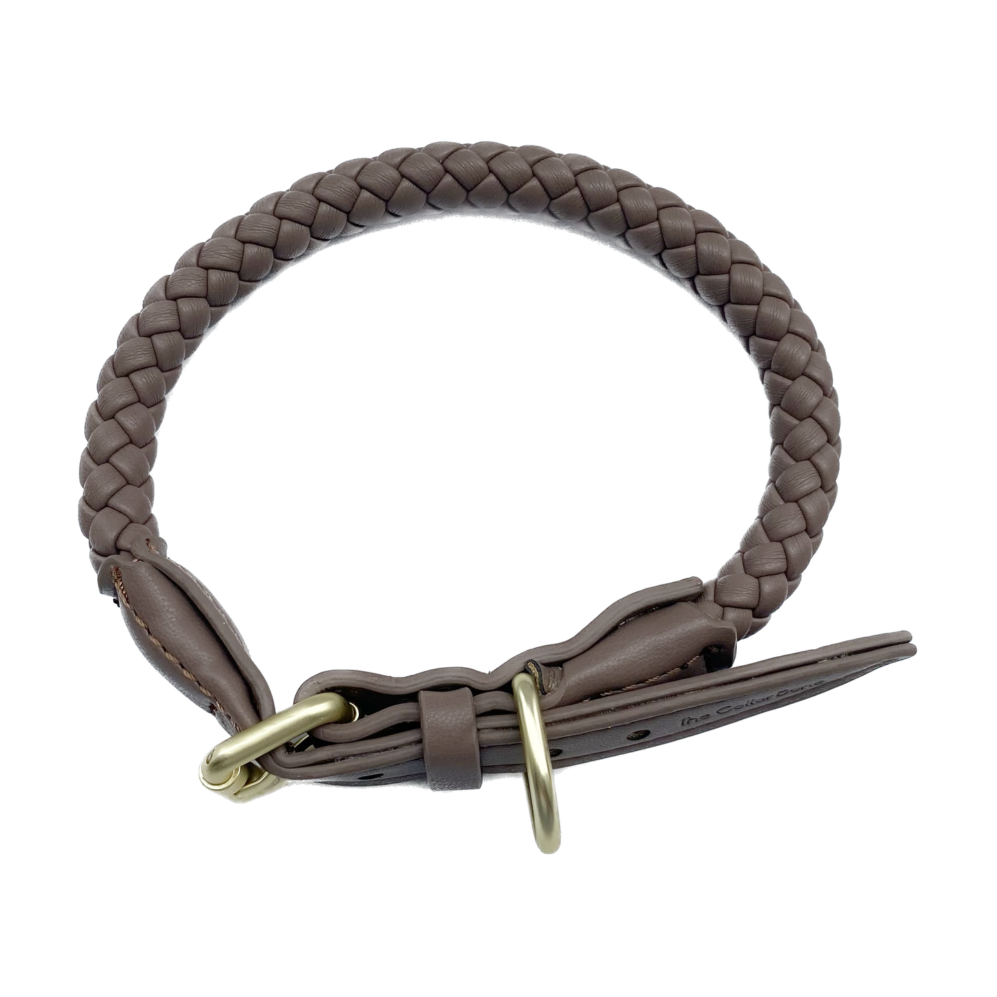 Héra Soft Braided Dog Collar in Mocha Brown