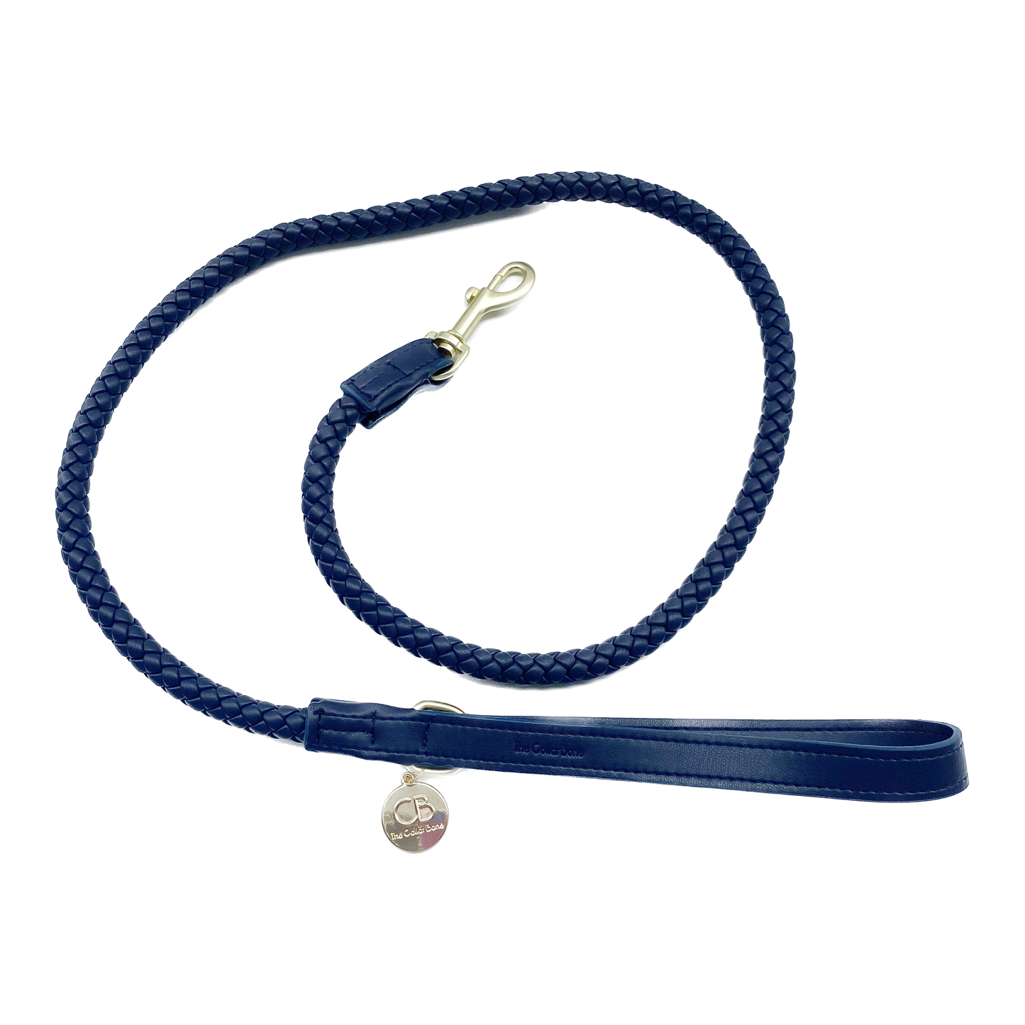 Héra Soft Braided Dog Leash in Midnight Blue