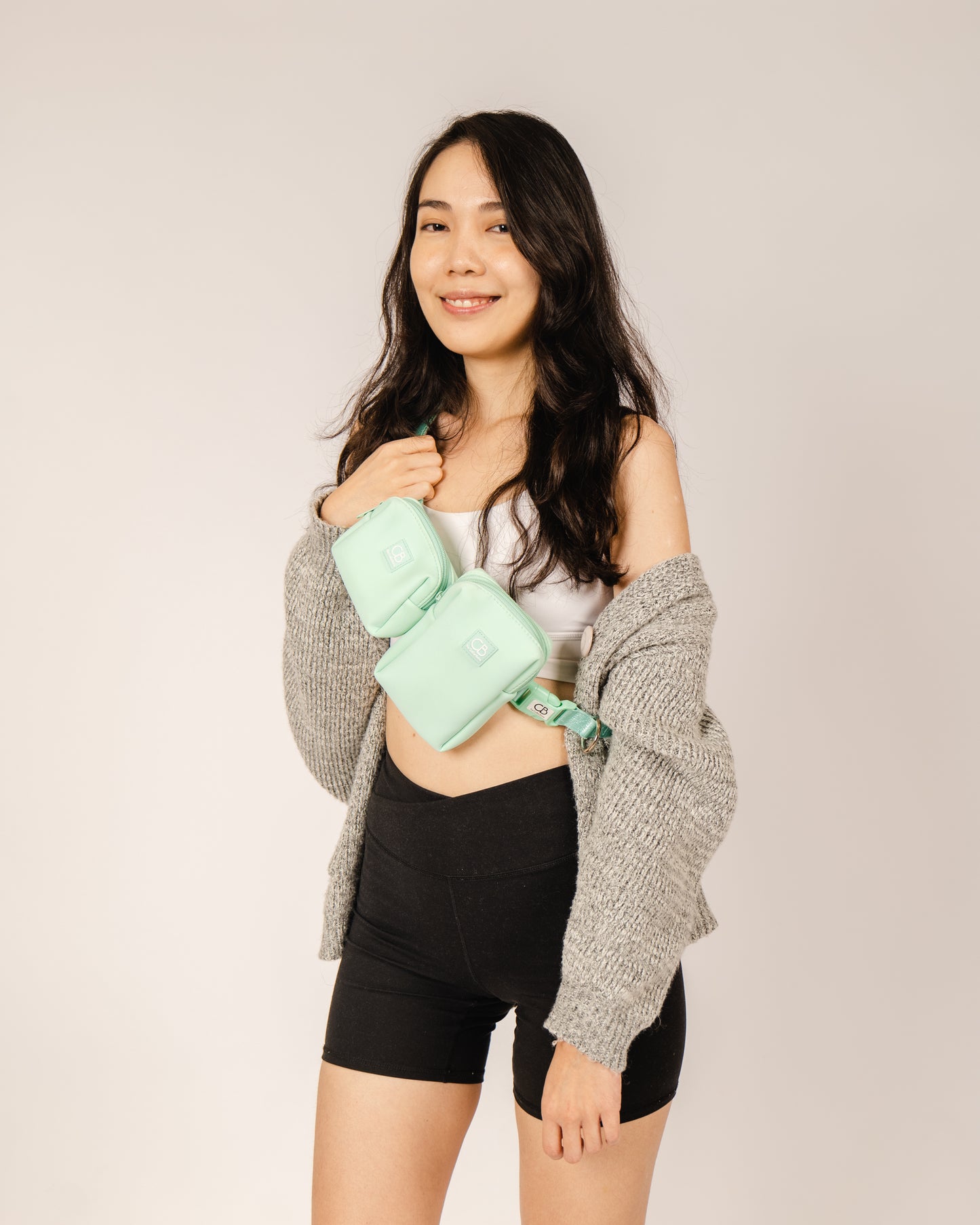 Everyday dog walking pouch in Mint Green