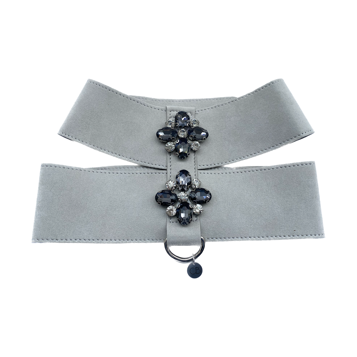 Jewel Cat/Dog Harness and Leash Set in Grey