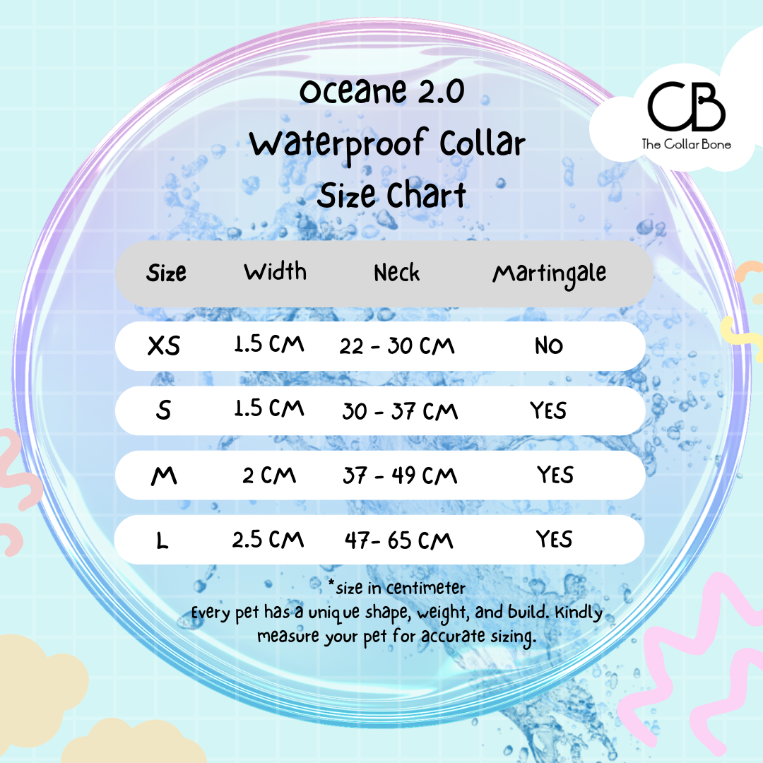 Oceane 2.0 2-in-1 Waterproof Martingale Collar in Iridescent Tide (Purple)