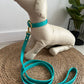 Zuri Faux Leather Cat/Dog Leash in Turquoise