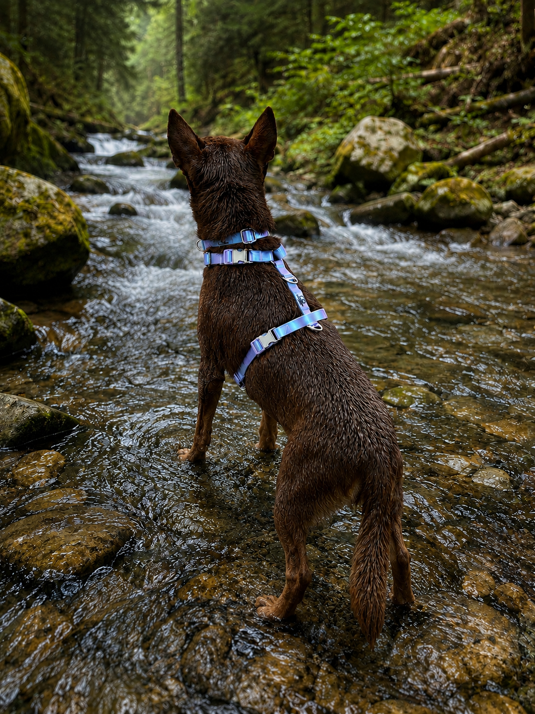 Oceane 2.0 Waterproof Y-Harness in Iridescent Tide (Purple)