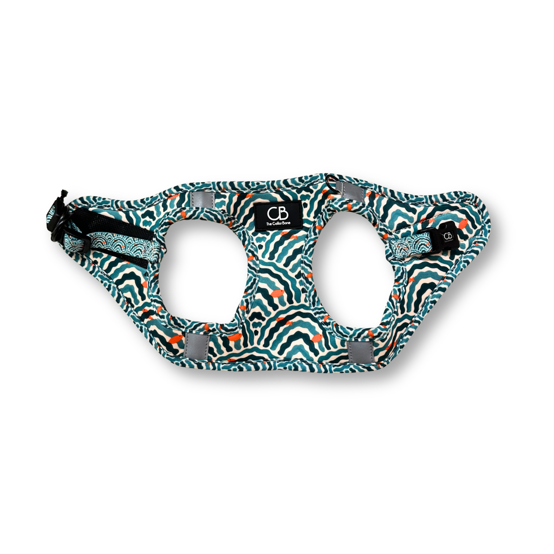Teeny Step-In Vest/Harness in Goldfish Glade