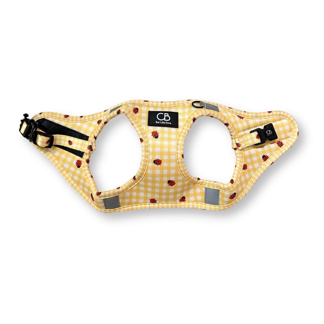 Teeny Step-In Vest/Harness in LadyBug Lemon