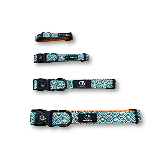 Halston Adjustable Pet Collar in Goldfish Glade