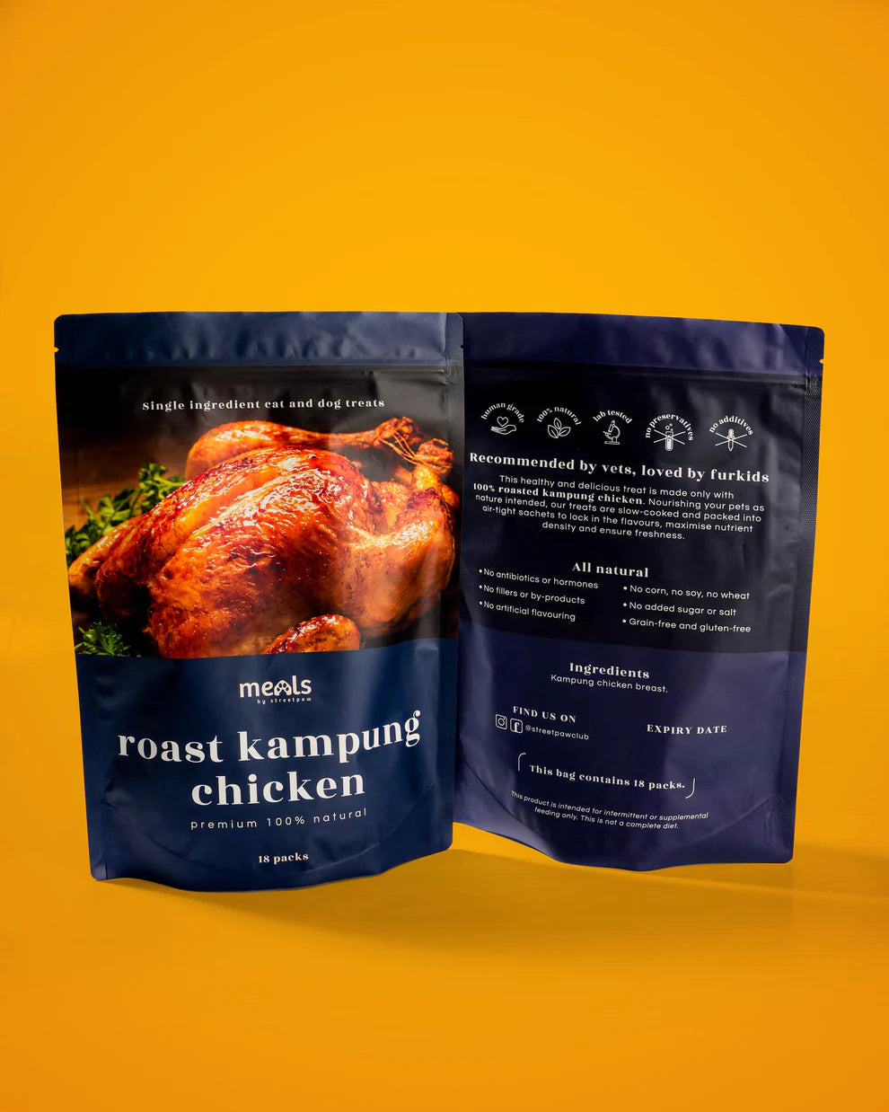 STREETPAW Roast Kampung Chicken (Large Pack) [For Cats🐱 and Dogs🐶]