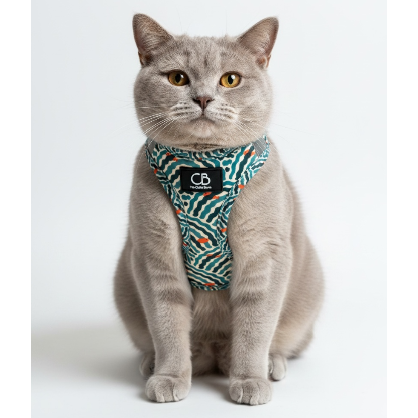 Teeny Step-In Vest/Harness in Goldfish Glade