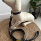 Zuri Faux Leather Cat/Dog Leash in Navy Blue