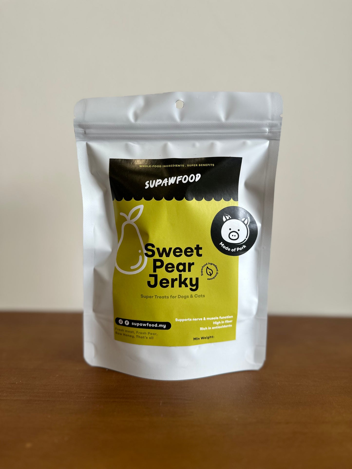 SUPAWFOOD PORK JERKY - SWEET PEAR (50g)