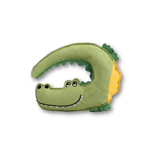 QMonster Squeaky Crocodile Suede Toy