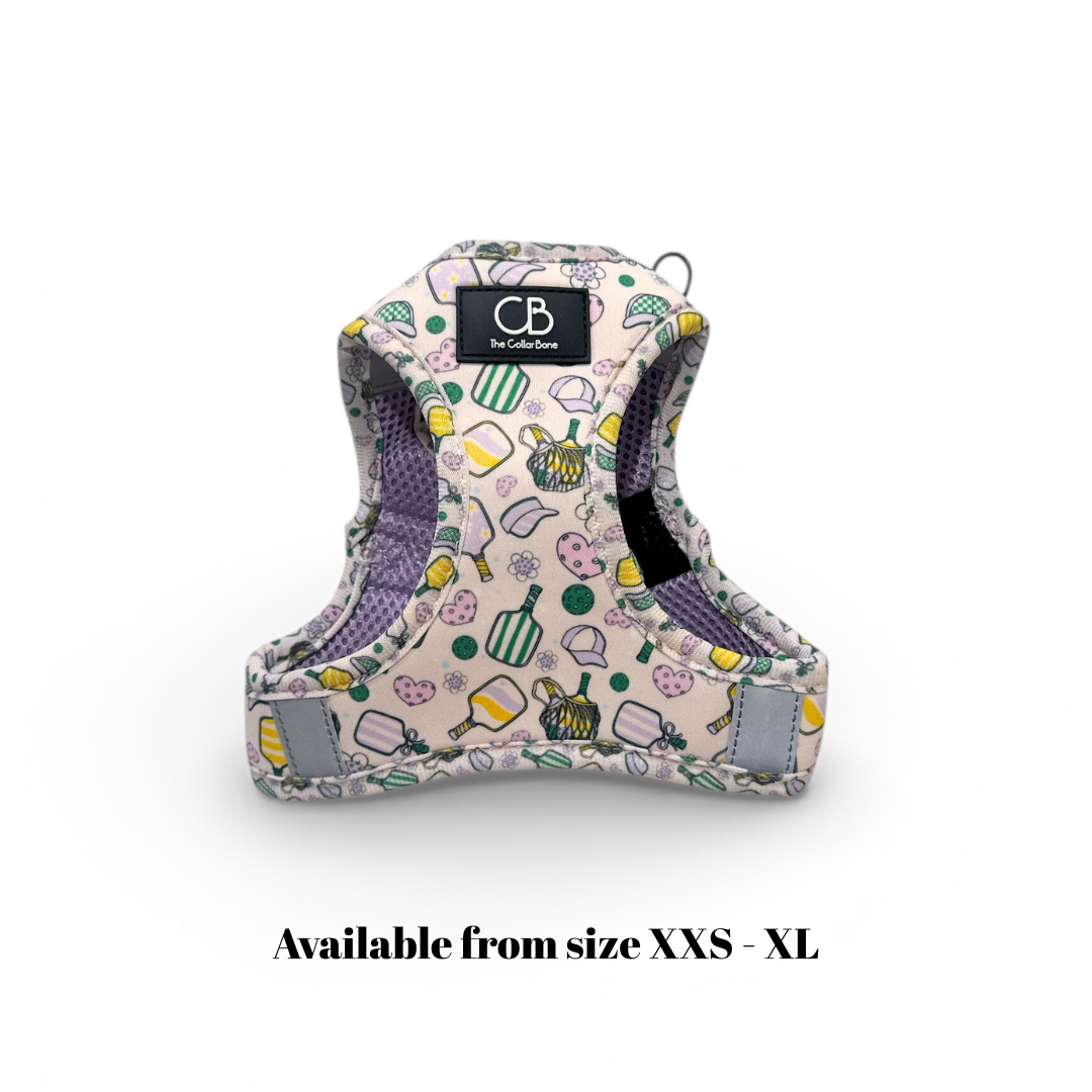 Teeny Step-In Vest/Harness in Pickleball Party