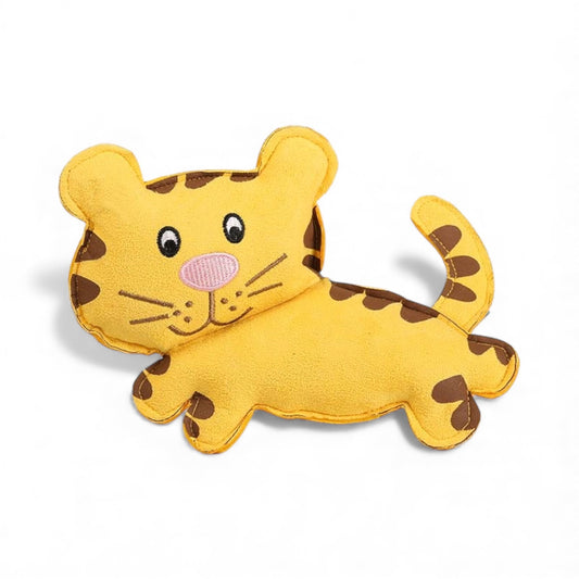 QMonster Squeaky Tiger Suede Toy