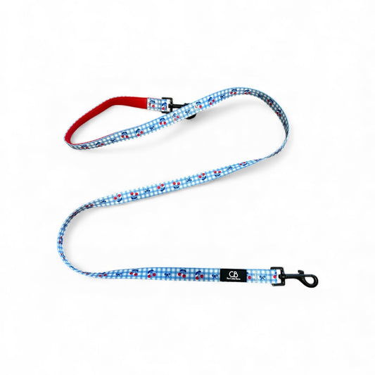 Classic Leash in Cherry Checks