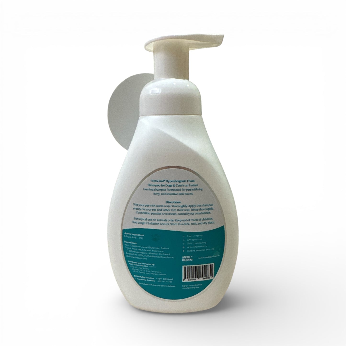 PettoGard® Hypoallergenic Foam Shampoo for Dogs & Cats (500ml)
