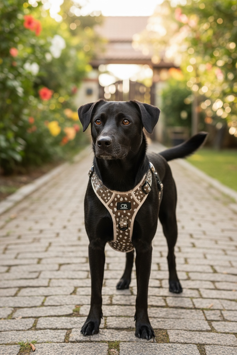 Oxford Active No-Pull Harness in Almonds in Olive